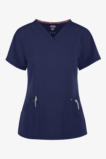 Blusa médica Dickies EDS NXT con cuello en V y 4 bolsillos para mujer
