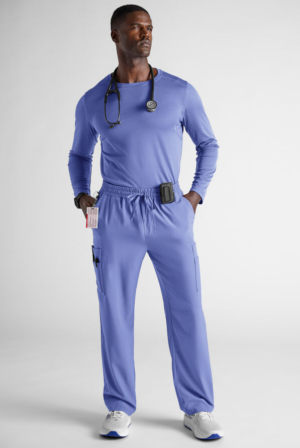 Easy STRETCH Men&rsquo;s 12-Pocket Scrub Pant - Ceil Blue - 8
