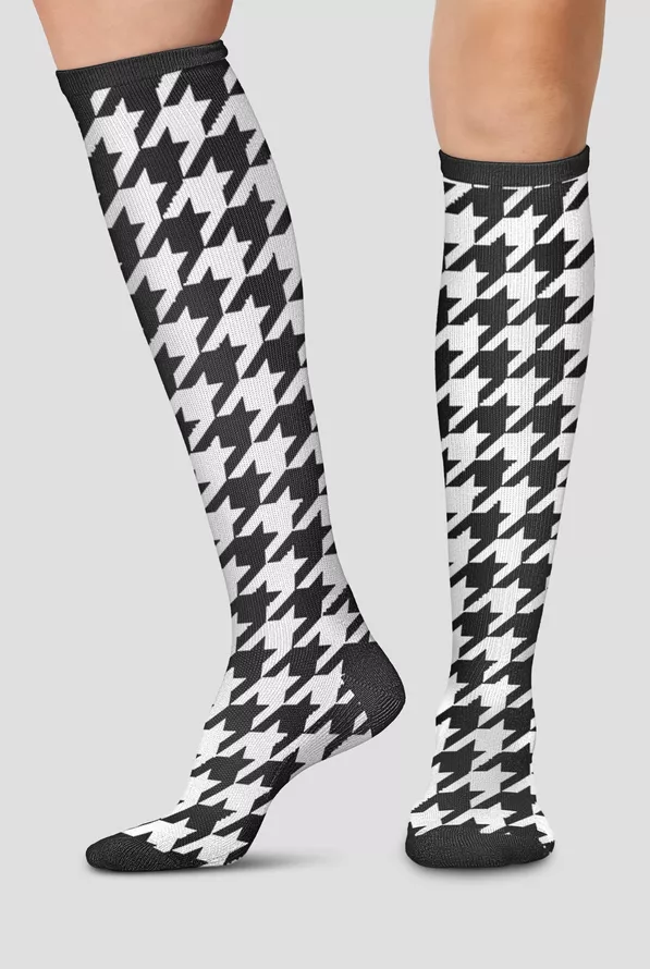 Compression Socks Teeth Cherokee Hounds Tooth Women's 10-15 mmHg Light Compression Socks ...