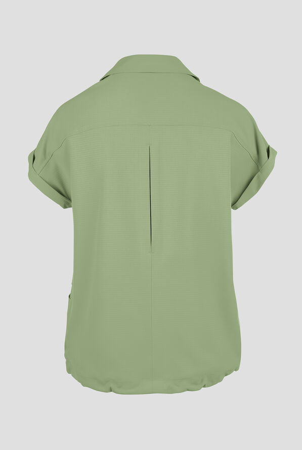 Blusa médica Skechers by Barco MotionTech Charlie STRETCH con mangas dolmán y 3 bolsillos para mujer - Field Green - 2