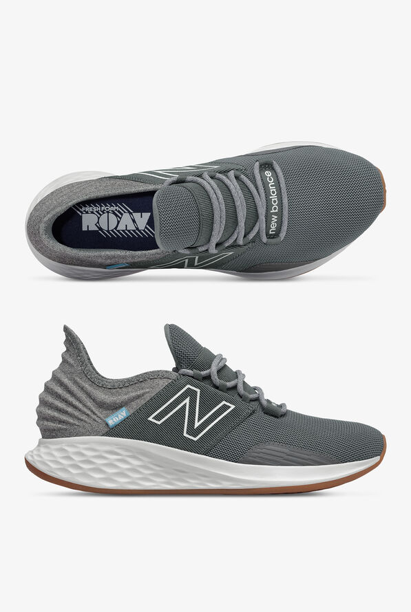 New Balance Men's Fresh Foam Roav V1 Lead/Grey/Light Aluminum Athletic Lace-Up Nursing Shoes - null - 1