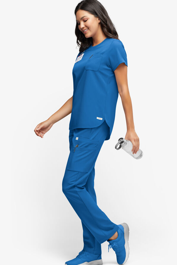 Pantalón médico ReSurge Topaz con cordón ajustable y 11 bolsillos para mujer - Royal - 4
