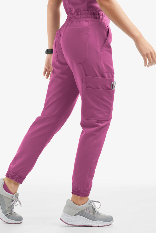 Movement by Butter-Soft Cephei Women's 11-Pocket Jogger Scrub Pants - Cassis Oasis - 3