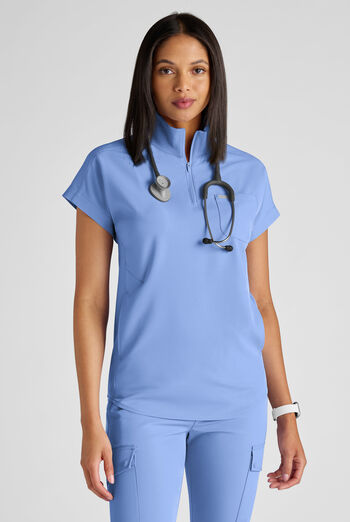Blusa m&eacute;dica ReSurge Rhine de corte holgado (oversized) con 5 bolsillos para mujer