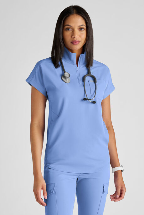 Blusa médica ReSurge Rhine de corte holgado (oversized) con 5 bolsillos para mujer