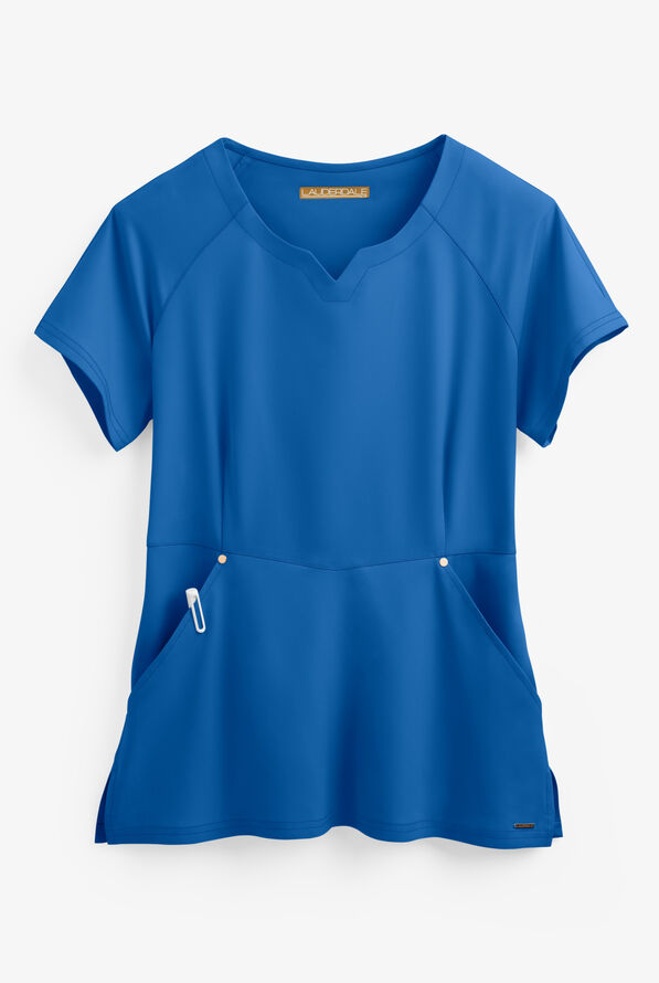 Blusa m&eacute;dica Lauderdale By UA Revenna STRETCH con mangas ragl&aacute;n y 2 bolsillos para mujer - Royal - 1