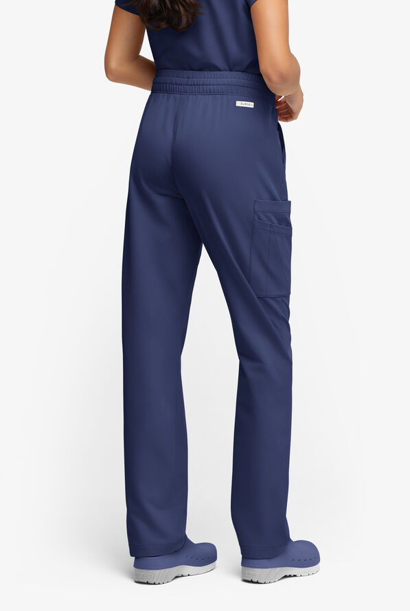 Pantalón médico ReSurge Topaz con cordón ajustable y 11 bolsillos para mujer - Navy - 5