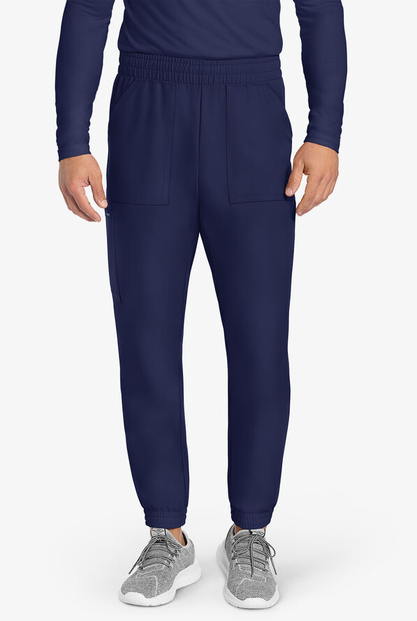 Cherokee Workwear Originals Ultra Men's 4-Pocket Flat Front Cargo Jogger Scrub Pants - Navy - 1