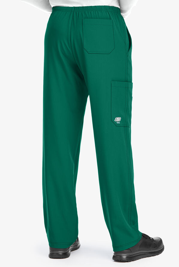 Skechers by Barco Structure Men's 4-Pocket STRETCH Cargo Scrub Pants - Hunter - 2