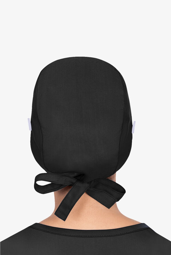 Healing Hands Sawyer Unisex Exterior Button Scrub Hat - Black - 2