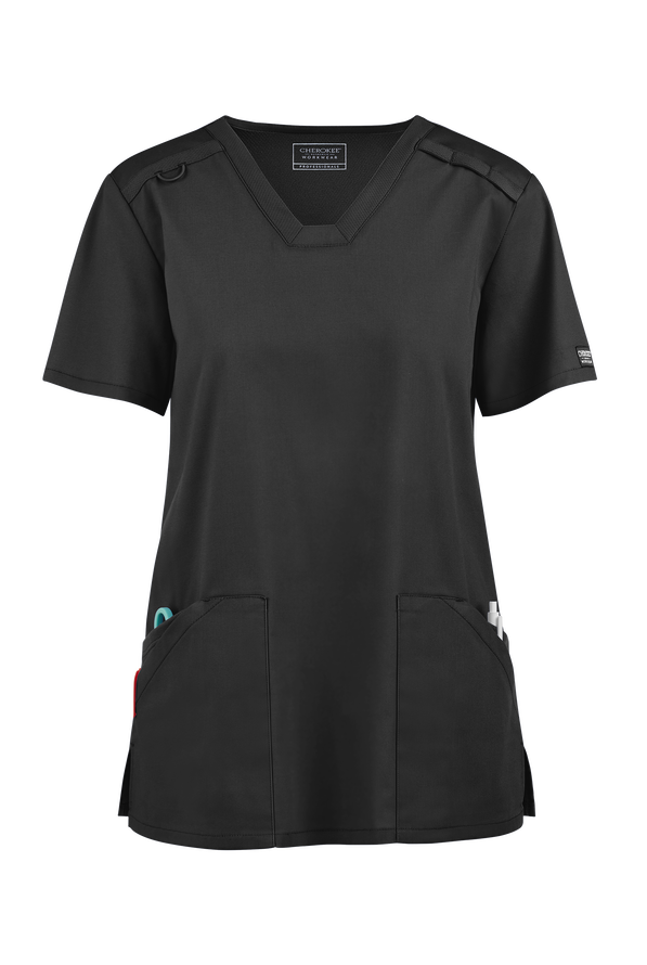 Cherokee Workwear Professionals VNeck Mesh Scrub Top Nursing Scrubs