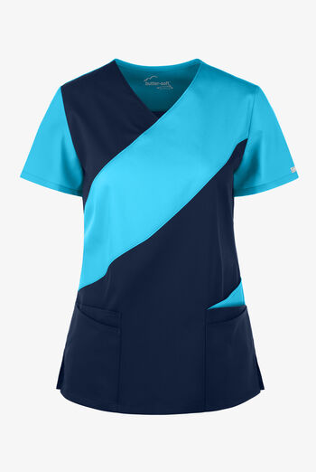 Butter-Soft STRETCH Women's 5-Pocket Asymmetric Scrub Top