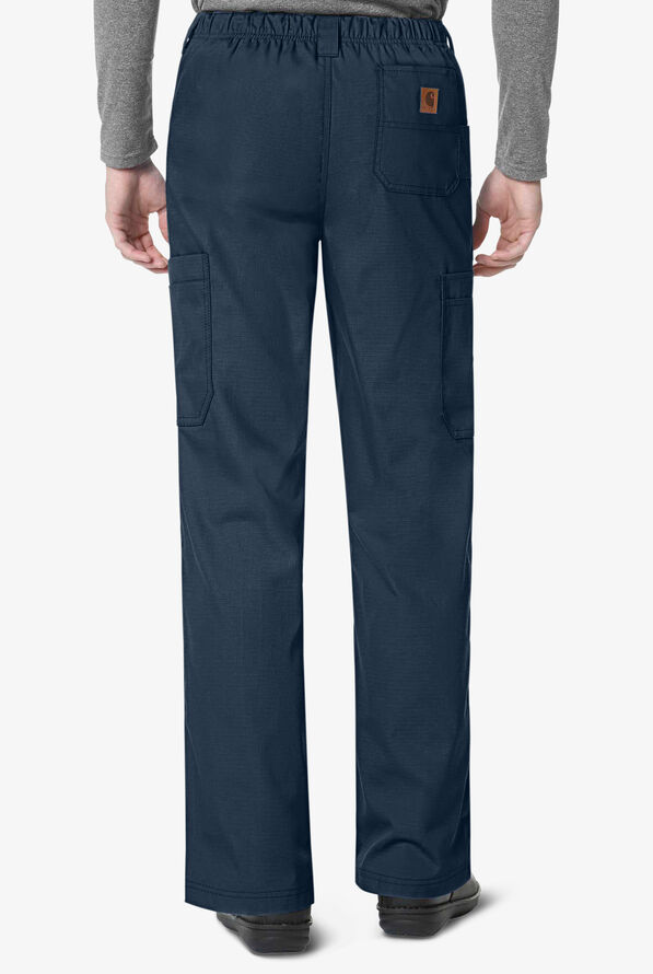 Carhartt Ripstop Men's 8-Pocket Multi-Cargo Scrub Pants - Navy - 2