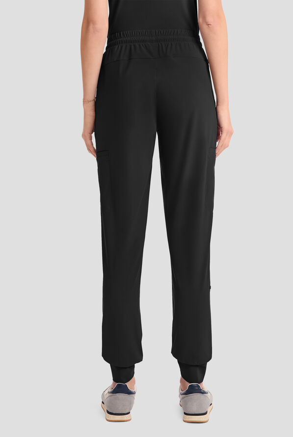 Pantal&oacute;n m&eacute;dico Infinity PURSUIT STRETCH estilo jogger con cord&oacute;n y 5 bolsillos para mujer - Black - 4
