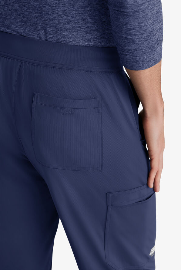 Skechers by Barco Slip-ins Rebound Men's 4-Pocket STRETCH Slim Straight Leg Cargo Scrub Pants - Navy - 2