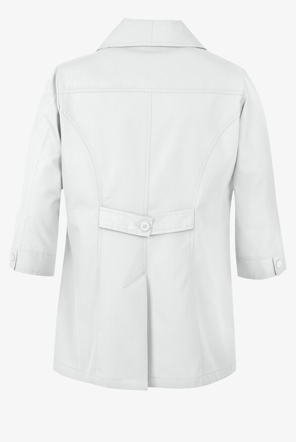 Butter-Soft Scrubs 3/4th Sleeve Lab Coat - White - 2