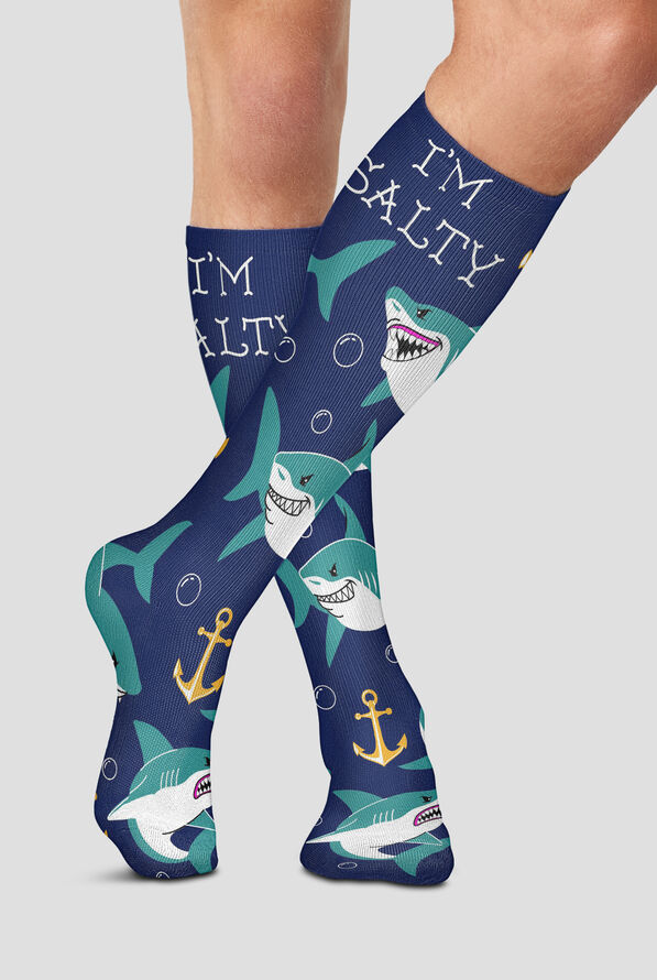 Cherokee I'm Salty Men's 10-15 mmHG Light Compression Socks - null - 1