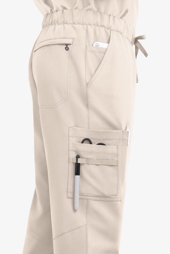 Pantal&oacute;n m&eacute;dico MOVEMENT by Butter-Soft STRETCH Hadar estilo cargo con 9 bolsillos para hombre - Khaki Shale - 6