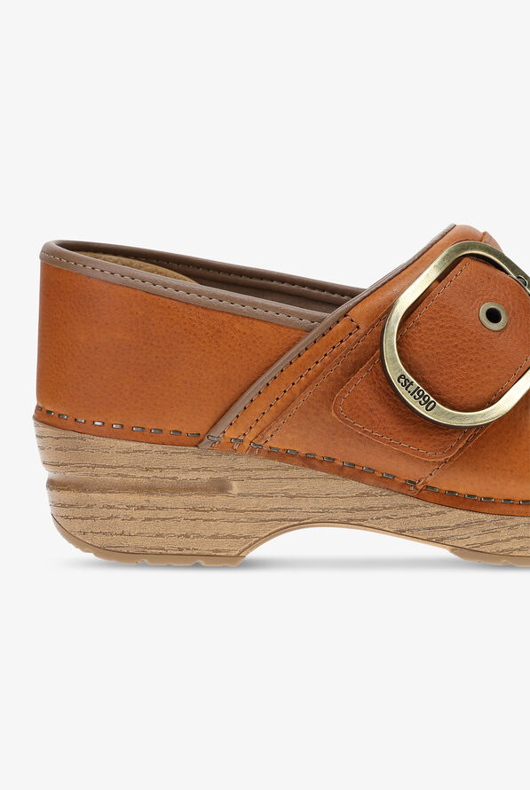 Dansko Women's Pearson Tan Tumbled Leather Clog - Tan - 4