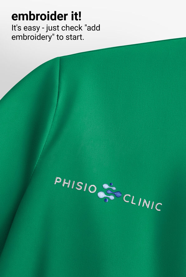 Camisa m&eacute;dica Infinity PURSUIT STRETCH con cuello en V y 3 bolsillos para hombre - Retro Green - 6