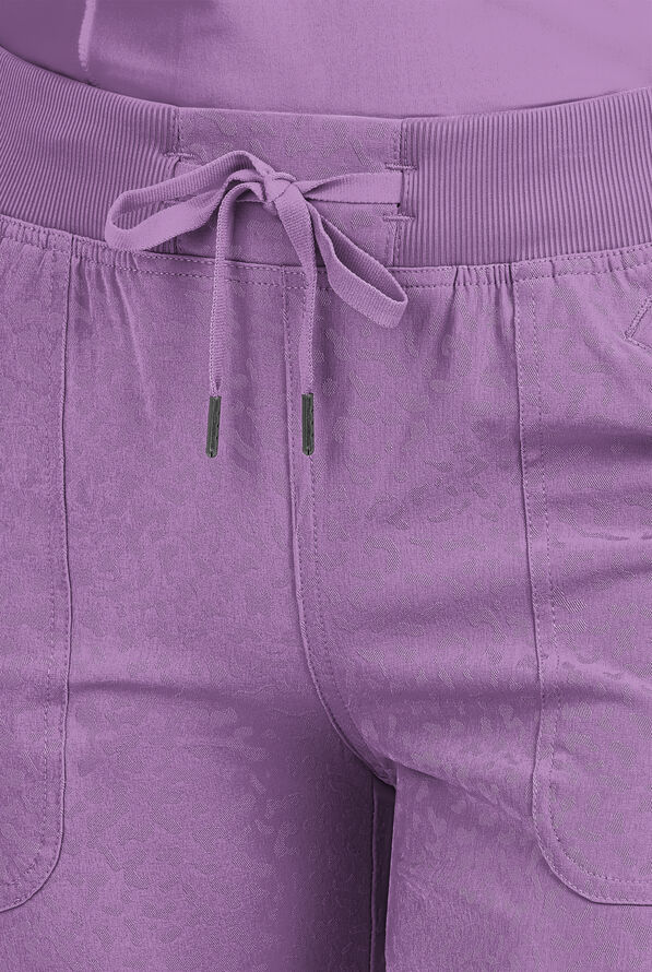 Pantalón médico Zavate Ava Therese Sheba Jacquard STRETCH estilo jogger con 4 bolsillos para mujer - Purple Smoke - 2