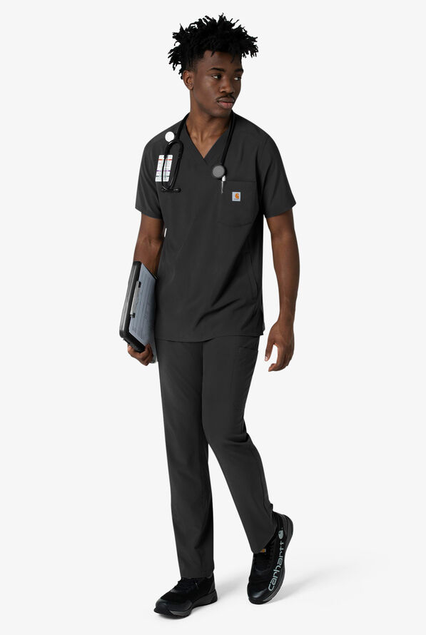 Pantal&oacute;n m&eacute;dico Carhartt Cross-Flex STRETCH estilo cargo con 8 bolsillos para hombre - Black - 5