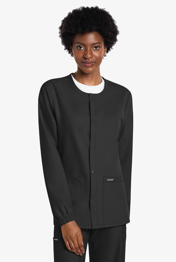 Chaqueta m&eacute;dica unisex Cherokee Workwear Originals Ultra con cremallera y 3 bolsillos - Black - 3