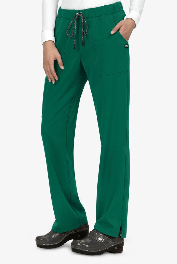koi Next Gen Everyday Hero Women's 5-Pocket STRETCH Drawstring Cargo Scrub Pant - Hunter - 1