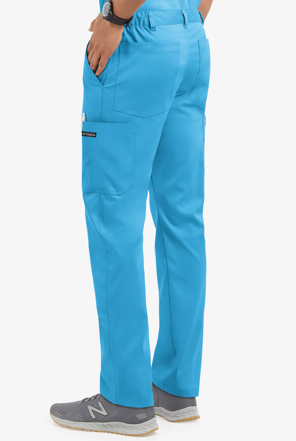 Advantage STRETCH Men's 8-Pocket Cargo Scrub Pants - Turquoise - 4