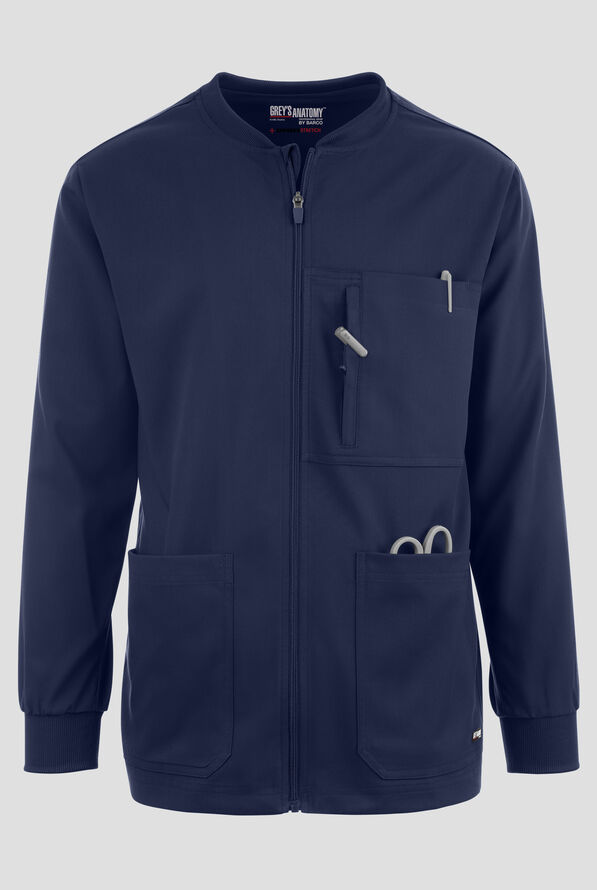 Chaqueta m&eacute;dica Grey's Anatomy&trade; by Barco Spandex STRETCH React con cremallera y 5 bolsillos para hombre - Indigo - 1