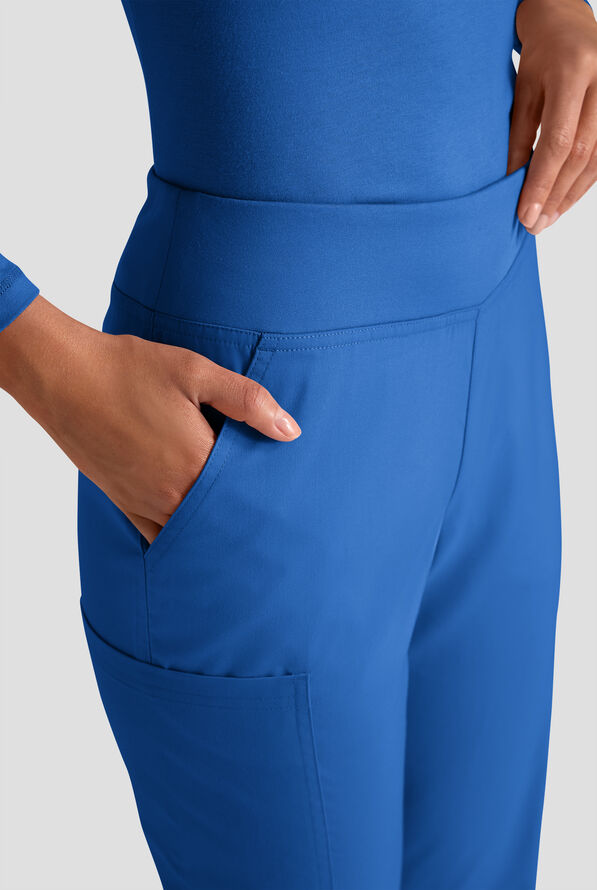 Pantalón médico UA Butter-Soft STRETCH estilo yoga con cintura de punto tejido y 4 bolsillos para mujer - Royal - 5