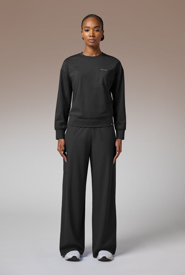 Hypothesis Women&rsquo;s Omni Base Knit Crew Neck Scrub Pullover - Jet Black - 2