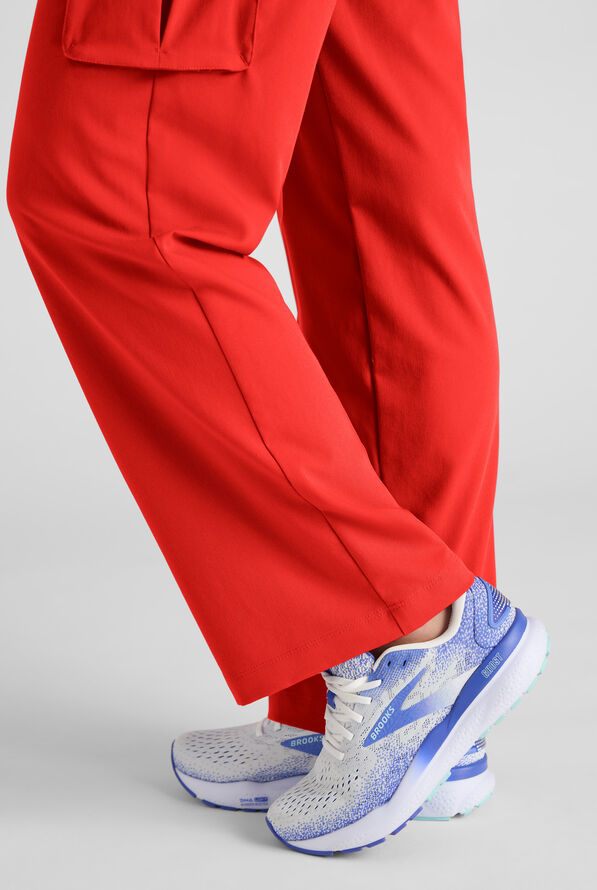 Pantal&oacute;n m&eacute;dico Grey's Anatomy by Barco Emerge Teagan STRETCH de tiro alto con piernas anchas y 6 bolsillos para mujer - Sunset Orange - 7