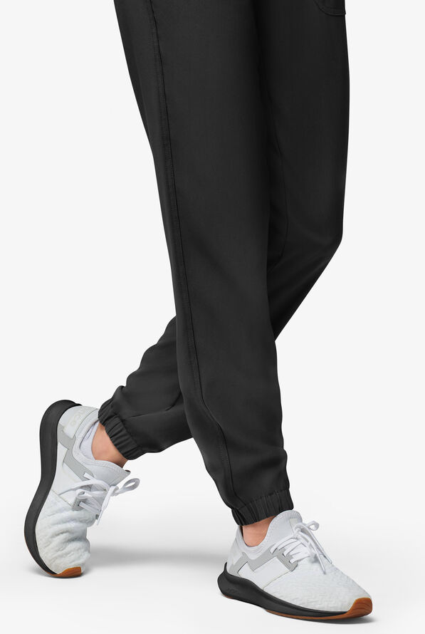 Easy STRETCH Allie Women's 6-Pocket Short Sleeve Jumpsuit - Onyx Black - 3