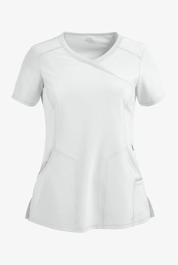 Infinity Women's 4-Pocket STRETCH Mock Wrap Scrub Top