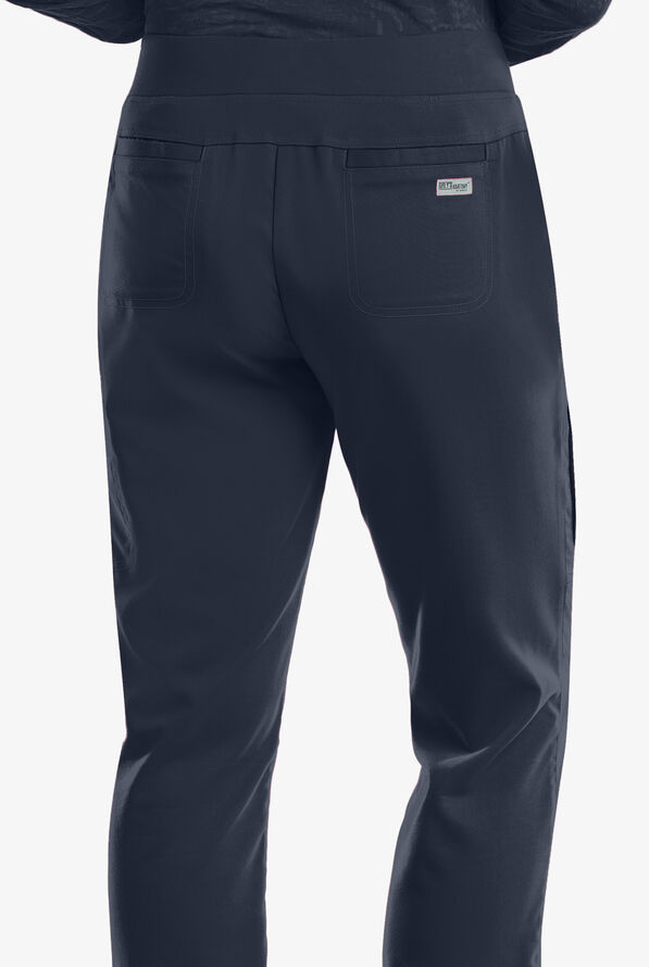 Pantalón médico Grey's Anatomy estilo cargo con piernas rectas y 6 bolsillos para mujer - Steel Gray - 2