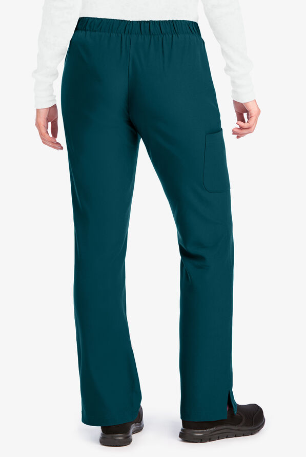 Skechers by Barco Reliance Women's 3-Pocket STRETCH Cargo Drawstring Scrub Pants - Bahama Blue - 2