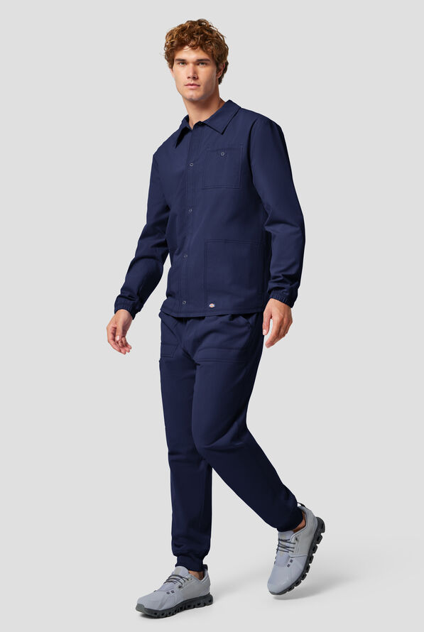 Dickies Forge Men's 3-Pocket Snap Front Scrub Jacket - Navy - 3