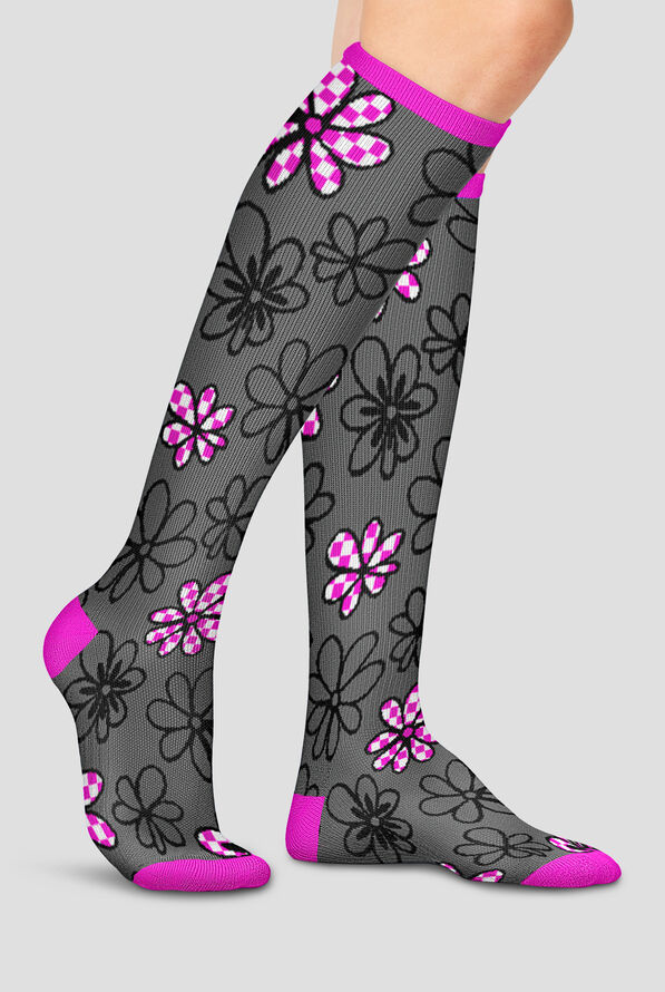 Cherokee Flower Power Women's 10-15 mmHG Light Compression Socks - null - 2