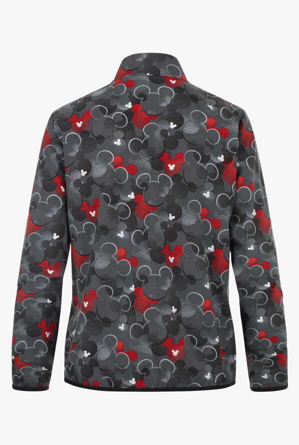 Tooniforms Disney's Feeling Mickey Women's 2-Pocket STRETCH Print Scrub Jacket - null - 2