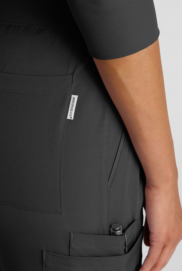 Pantalón médico WhisperLite de estilo moderno con piernas rectas para mujer - Black - 4