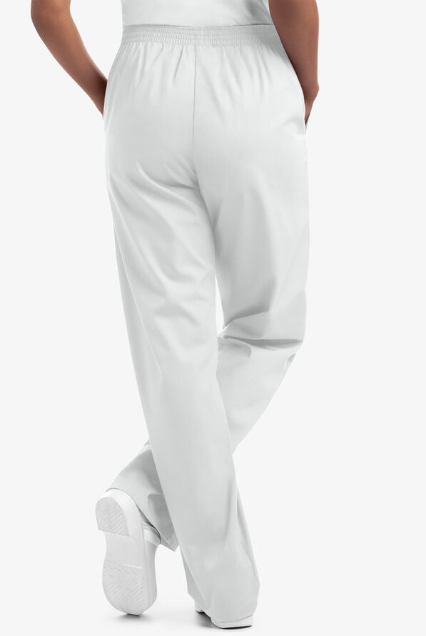 UA Best Buy Scrubs Women's 2-Pocket Elastic Waist Pants - Tall - White - 4