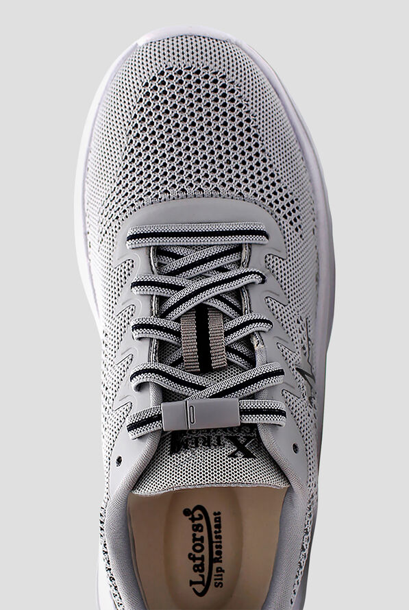 LaForst Men's Extreme Comfort Slip-Resistant Gliders Heartbeat Grey/Black Bungee Athletic Shoes - null - 2