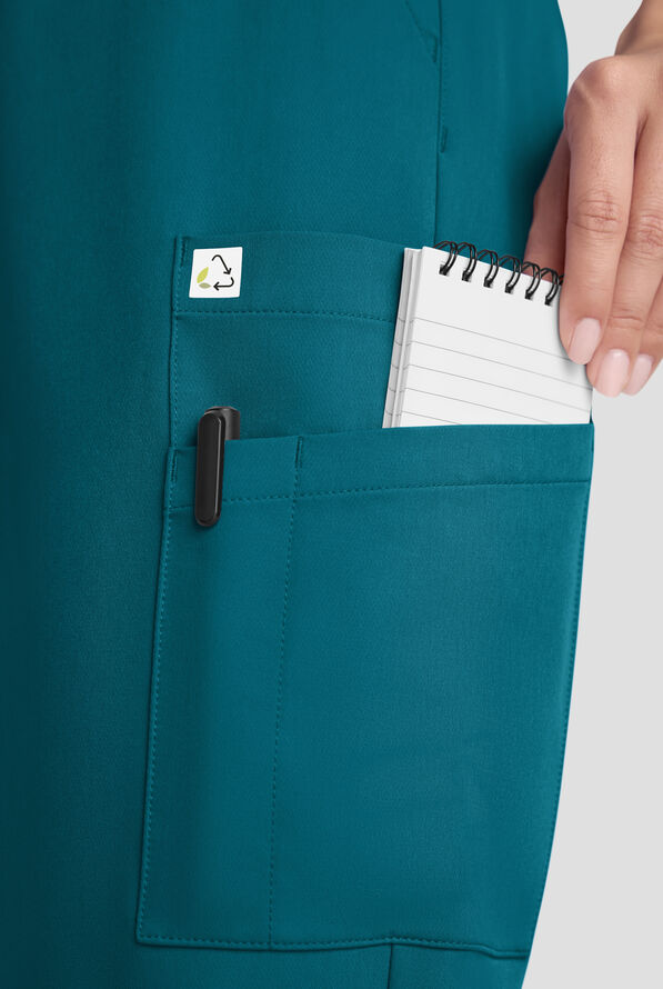 Pantal&oacute;n m&eacute;dico ReSurge Topaz con cord&oacute;n ajustable y 11 bolsillos para mujer - Caribbean Blue - 5