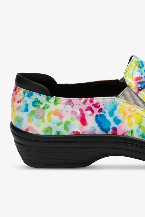 Klogs Women's Moxy Tie Die Cheetah Patent Leather Nursing Clogs - null - 4