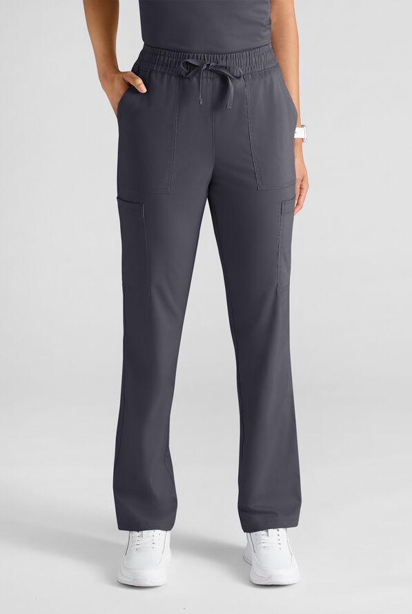 Butter-Soft STRETCH FLXTEK+ Women's 8-Pocket Straight Leg Cargo Scrub Pants - Pewter - 1
