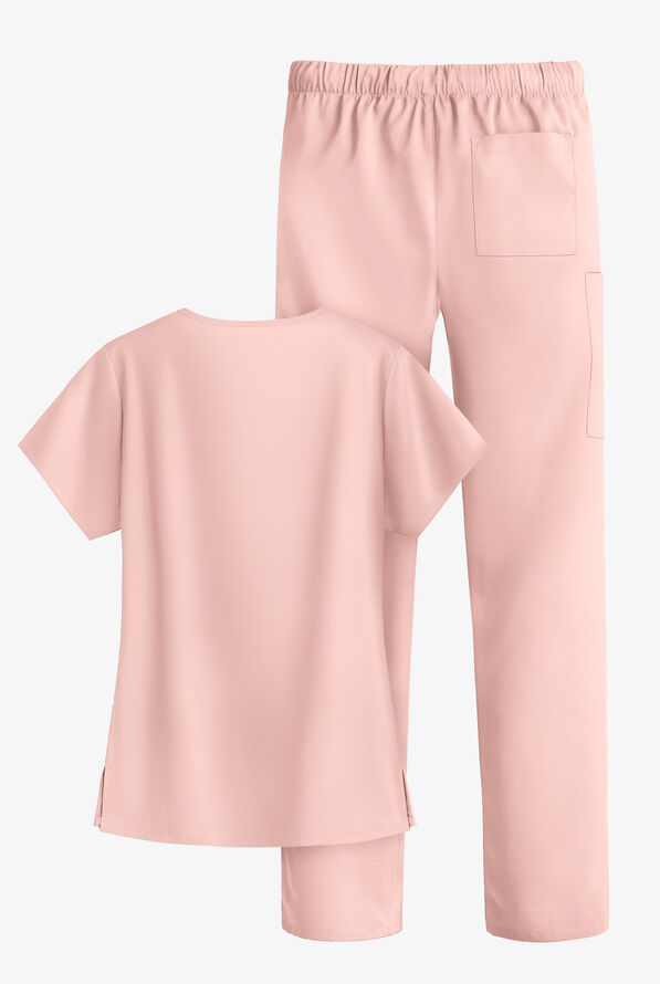 Strictly Scrubs STRETCH Women's 4-Pocket Scrub Set - Light Pink - 3