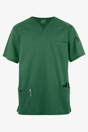 Camisa m&eacute;dica UA Butter-Soft STRETCH con cuello en V y 6 bolsillos para hombre