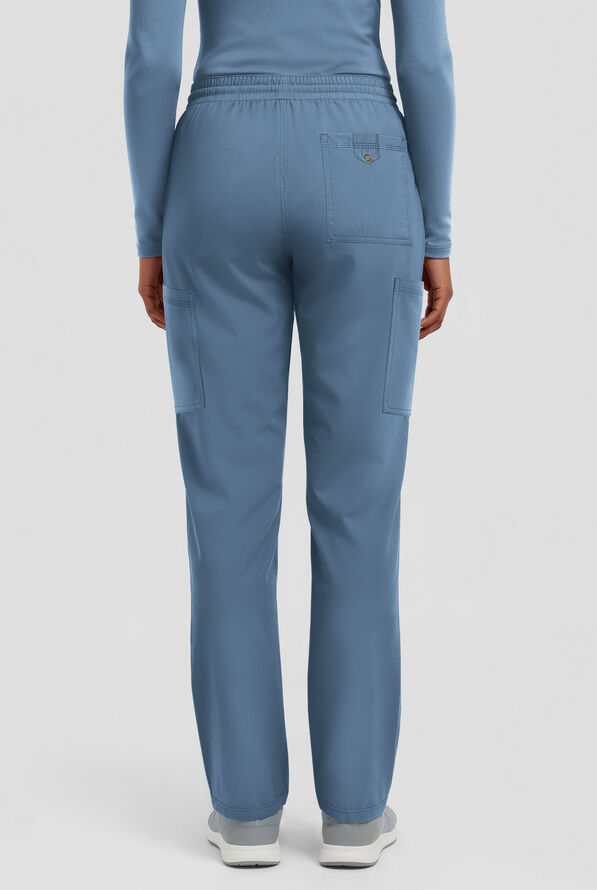 Dickies Forge Women's 6-Pocket Straight Leg Cargo Scrub Pants - Vintage Blue - 2