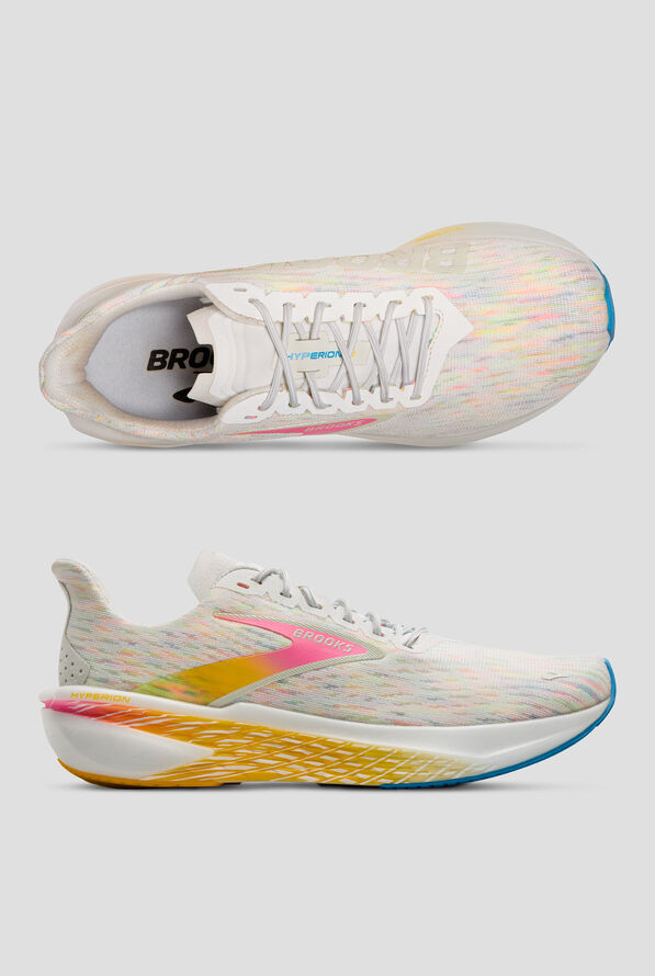 Zapatillas deportivas Brooks Hyperion 2 White/Murmur/Sugar Plum con cordones para mujer - null - 1